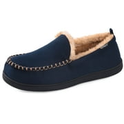 VONMAY Men's Moccasin Slippers Fuzzy Indoor Outdoor House Shoes