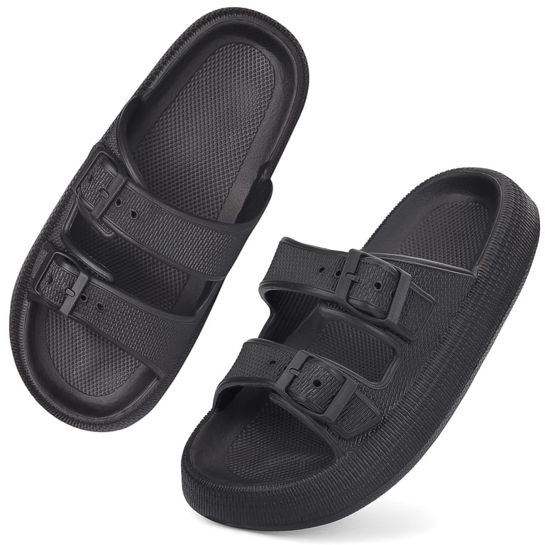 Thick EVA Pillow Sandals with Adjustable Buckles Non Slip Unisex Amazon.com | BenSorts Women Cushion Foam Sandal 2 Buckle  main image 2