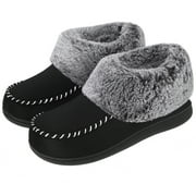 VONMAY Women's Bootie Slippers Plush Boots House Shoes Indoor Outdoor