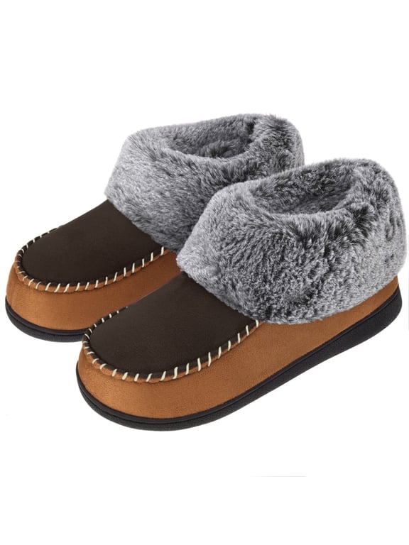 Women's Bootie Slippers Plush Boots House Shoes Indoor Outdoor