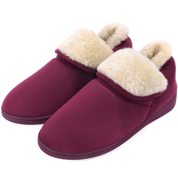 VONMAY Women's Booties Slippers Fuzzy Boots House Shoes Indoor Outdoor