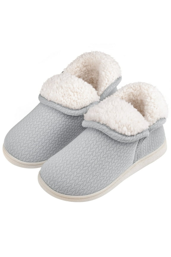 Women's Fuzzy Slippers Booties Indoor Outdoor House Shoes