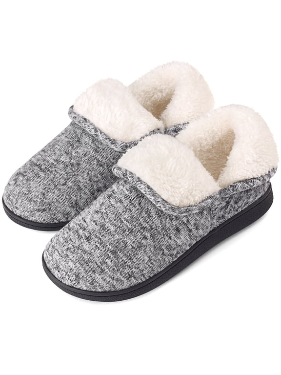 Women's Fuzzy Slippers Boots Memory Foam Booties House Shoes Indoor Outdoor