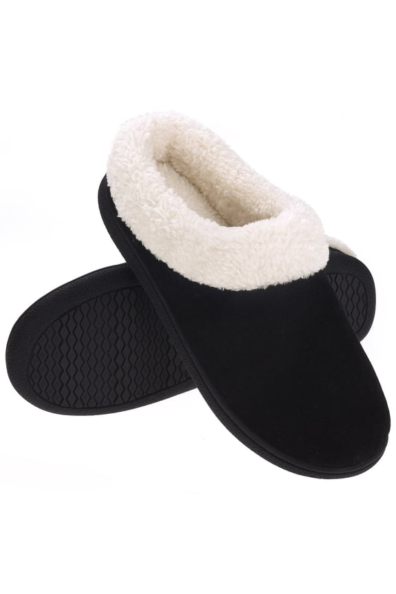 Women's Slippers Fuzzy Slip On Indoor Outdoor House Shoes