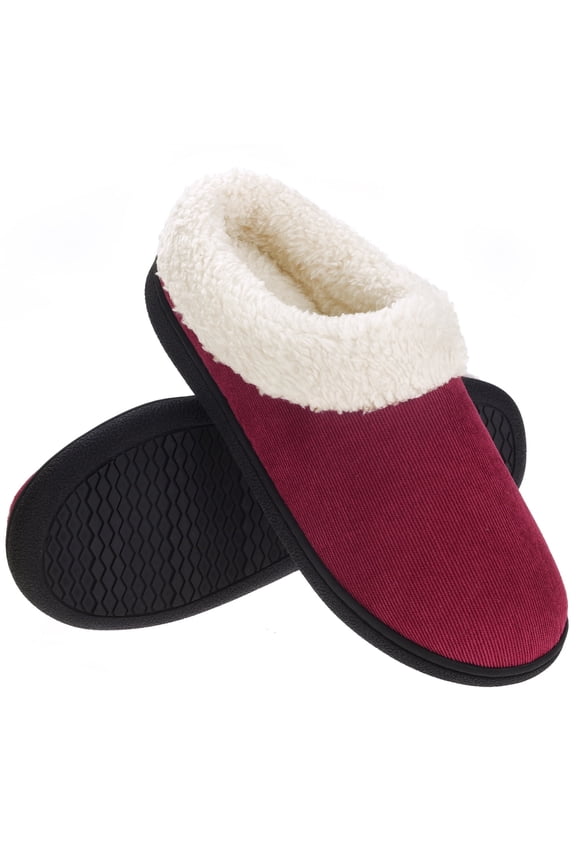 Women's Slippers Fuzzy Slip On Indoor Outdoor House Shoes