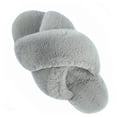 thumbnail image 1 of VONMAY Women's Slippers Plush Cross Band Open Toe Slides Fuzzy SPA House Slippers, 1 of 6