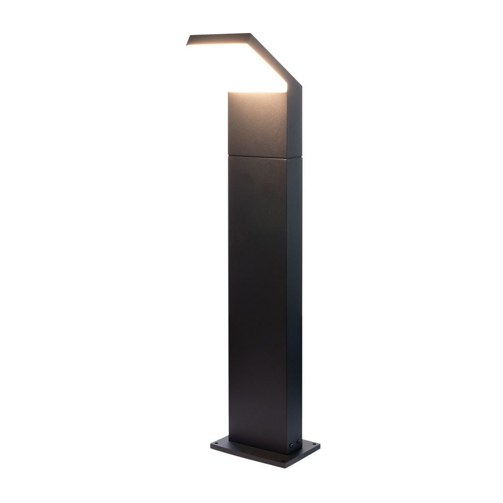 Matte Black Aluminum LED Pathway Bollard Light, 31.5" Height