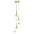 thumbnail image 1 of VONN Amalfi 5-Light ETL Certified Integrated LED Aluminum Chandelier - Gold, 1 of 10