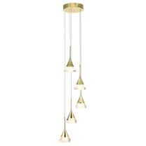 VONN Amalfi 5-Light ETL Certified Integrated LED Aluminum Chandelier - Gold