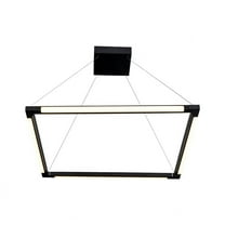VONN Atria 24" Square ETL Certified Integrated LED Aluminum Chandelier in Black