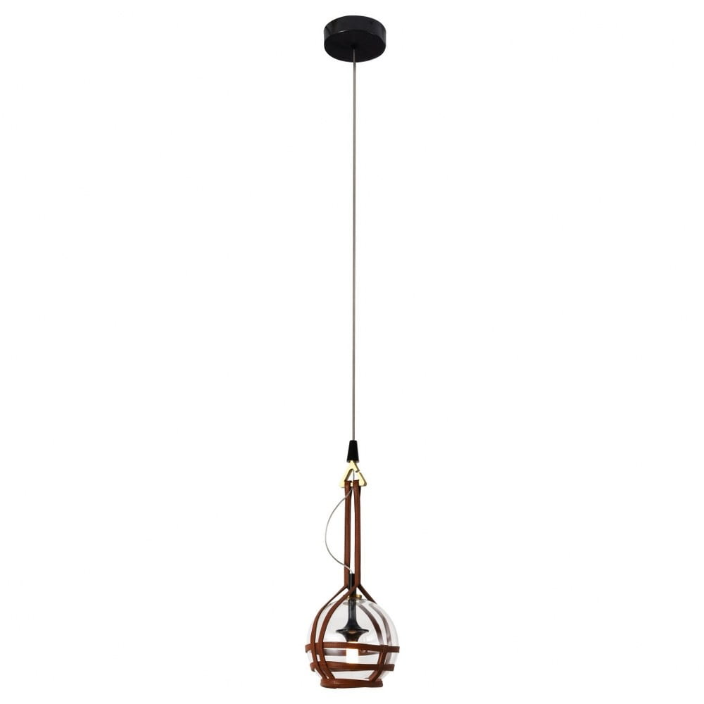 Bari Adjustable Height 7-inch Globe LED Pendant Light in Antique Brass