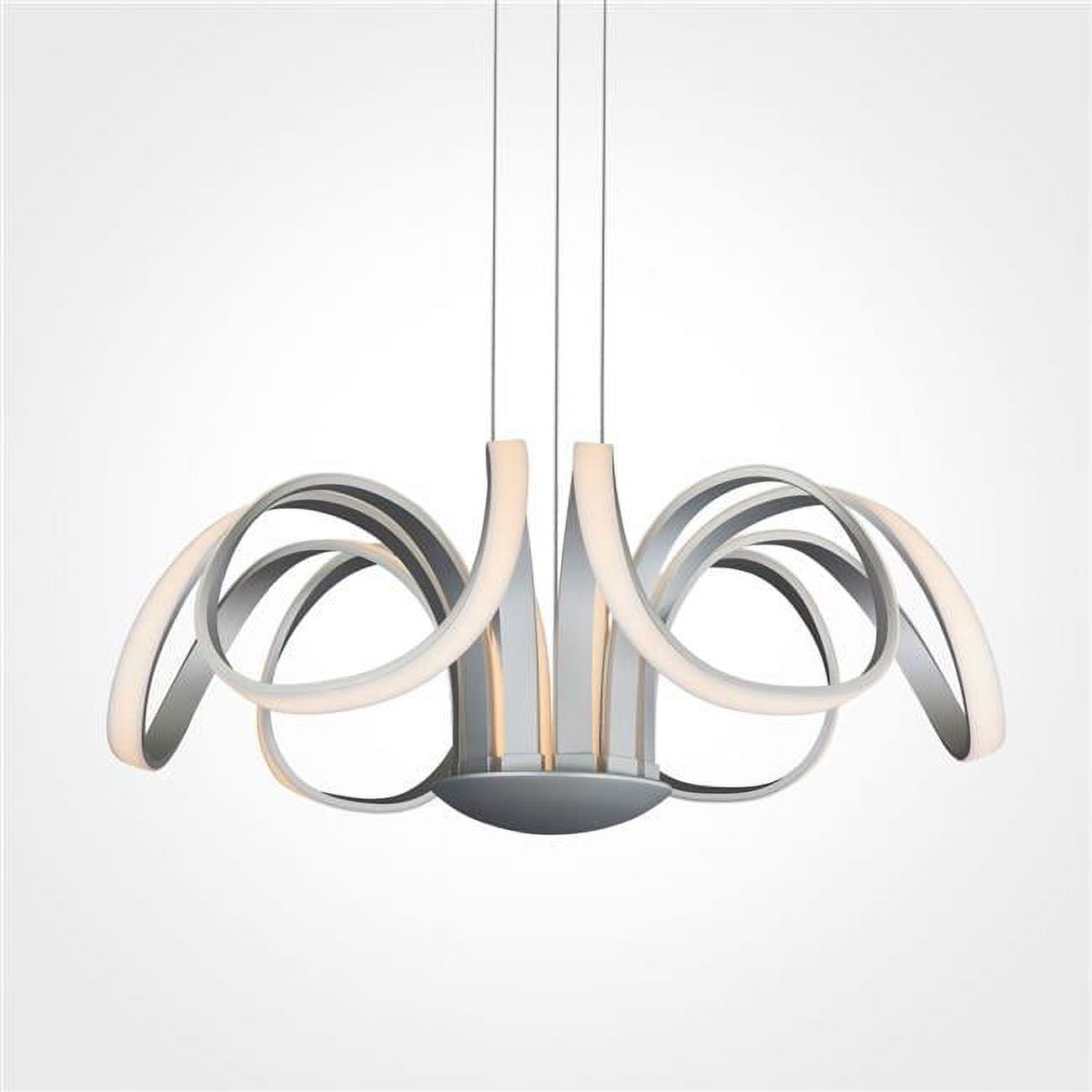 Elysian Crystal Petal LED Chandelier in Satin Silver