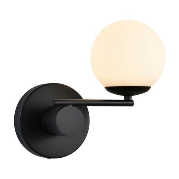 VONN Capri 9" Integrated LED ETL Certified Wall Sconce with Glass Shade in Black