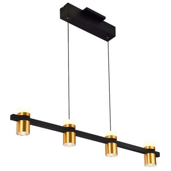 VONN Ferro 34" Height Adjustable ETL Certified Integrated LED Chandelier Black