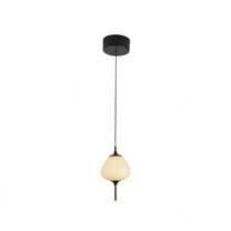 VONN Lecce 5" ETL Certified Integrated LED Aluminum/Glass Pendant in Black