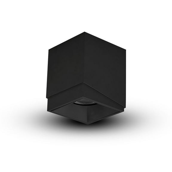 VONN Lighting Square LED Surface Mounted Downlight, Stock Item Beam Angle 33, Black