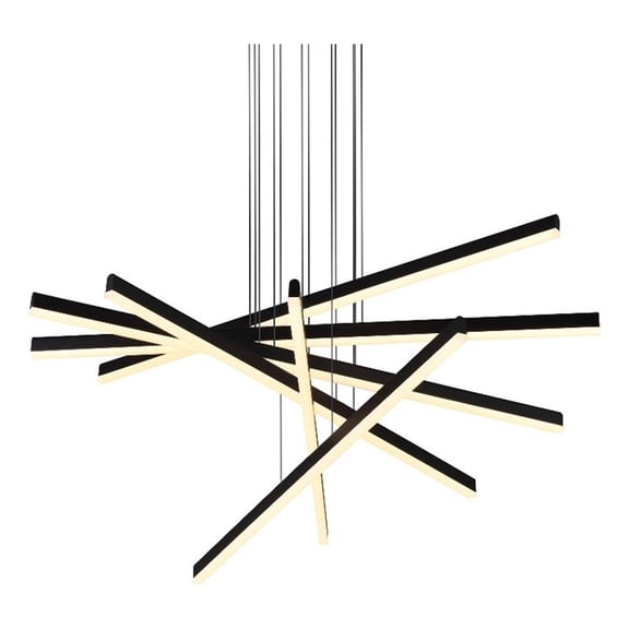 VONN Sirius 32" ETL Certified Integrated LED Aluminum and Acrylic Pendant Black