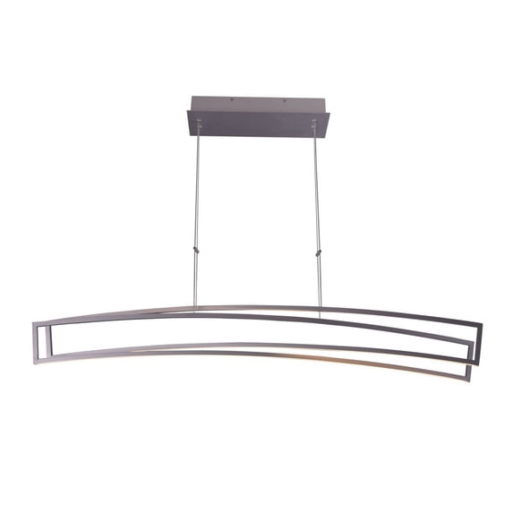 VONN Sirius 46" Integrated LED ETL Certified Linear Chandelier in Silver