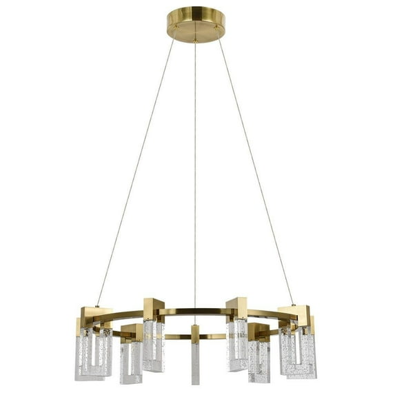 VONN Sorrento 27" ETL Certified Integrated LED Aluminum Chandelier Antique Brass