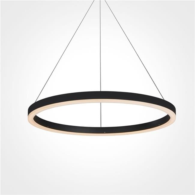 Tania 24" Black Aluminum LED Ring Chandelier
