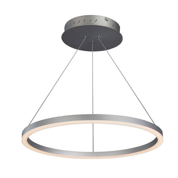 VONN Tania 24" Adjustable ETL Certified Integrated LED Chandelier in Silver