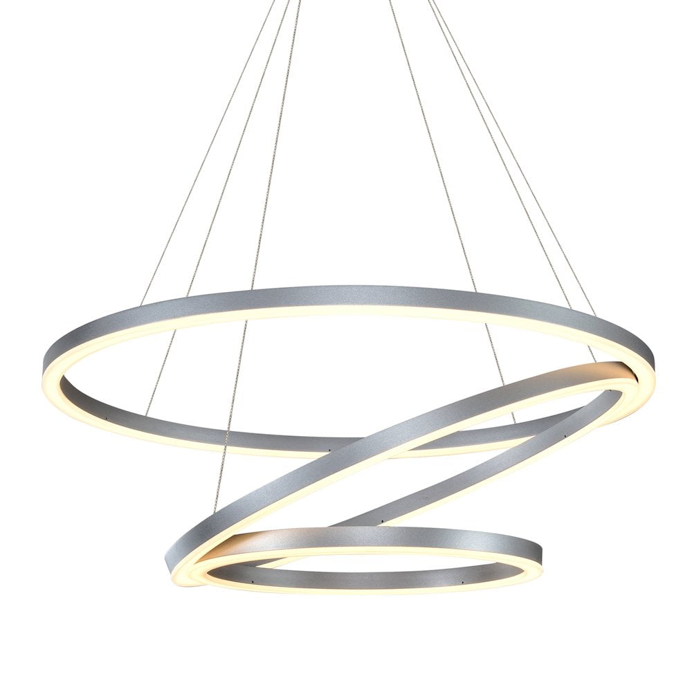 Tania Trio 32-Inch Silver Aluminum LED Chandelier