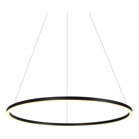 VONN Tania 39" Height Adjustable ETL Certified Integrated LED Chandelier Black