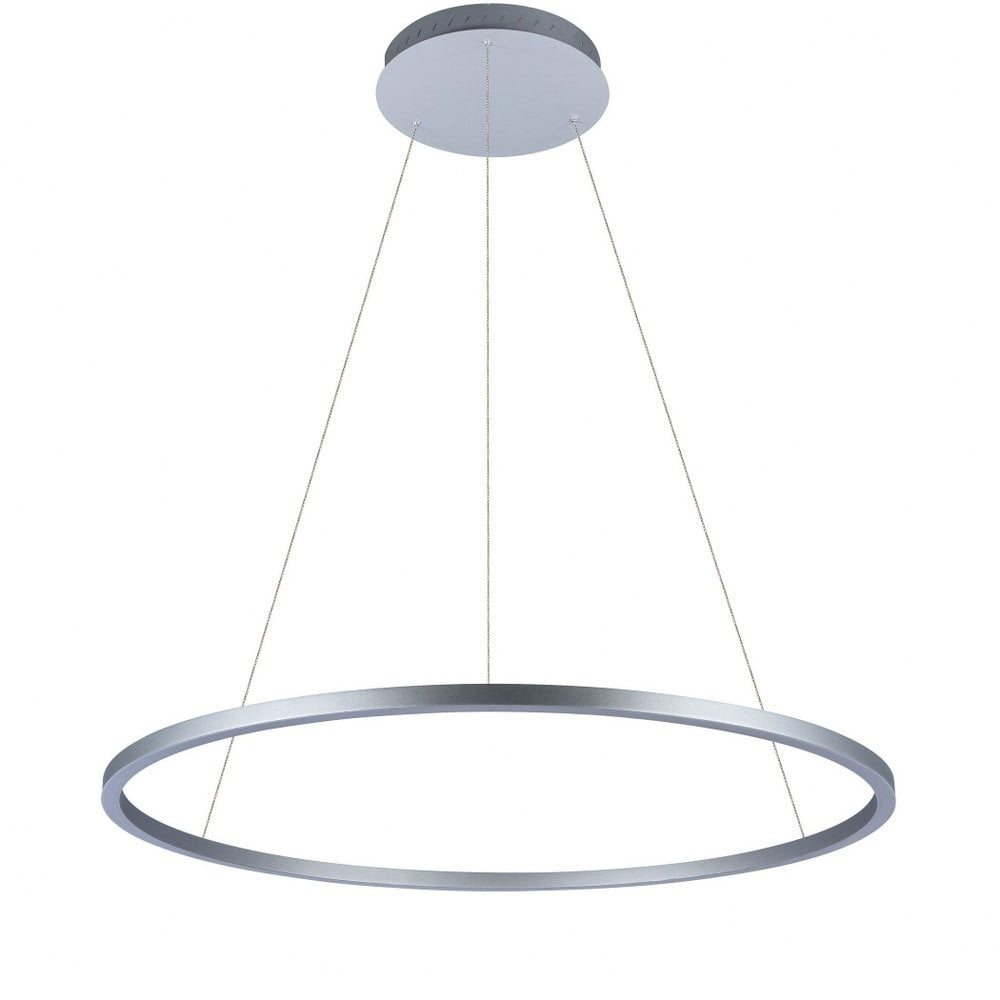 Tania Nickel 39" Drum LED Pendant Chandelier
