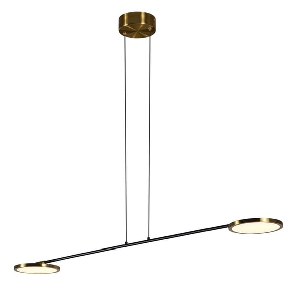 VONN Torino 39" ETL Certified Integrated LED Aluminum Pendant in Antique Brass
