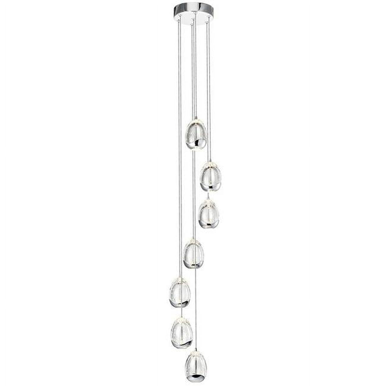 Venezia Chrome 7-Light Adjustable LED Teardrop Chandelier