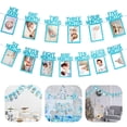 thumbnail image 1 of VONTER 1st Birthday Baby Photo Banner for Newborn to 12 Months, Monthly Milestone Photograph Bunting Garland, First Birthday Celebration Decoration (Blue), 1 of 6