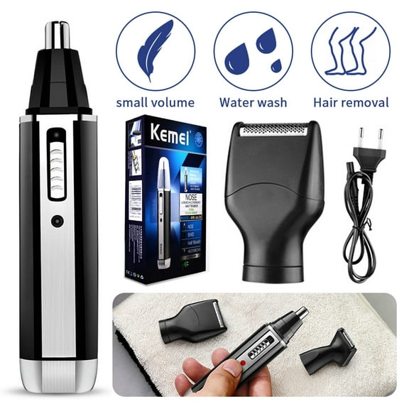 VONTER 4 in 1 Electric Trimmer Rechargeable Electric Ear Nose Hair Trimmer Beard Face Eyebrows Removal Shaver, Nose Hair Trimming Shaver