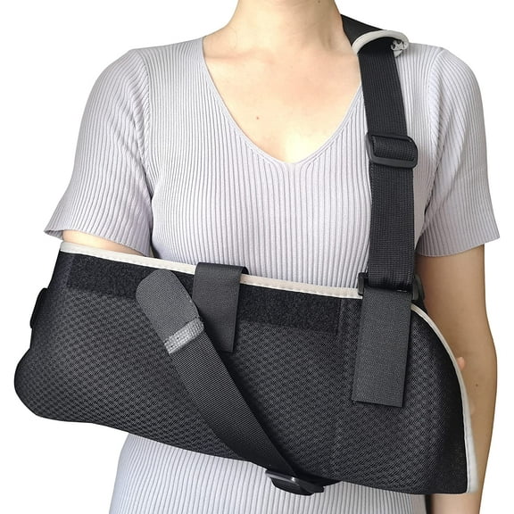 VONTER Arm Sling - Shoulder Immobilizer Medical Support Strap for Broken Fractured Arm Elbow Wrist, Adjustable Shoulder Rotator Cuff Support Brace, Left and Right Arm