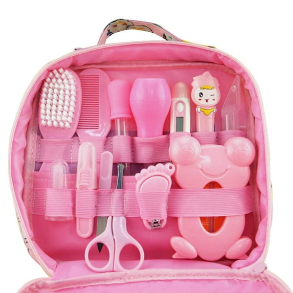 VONTER Baby Grooming Kit,13 in 1 Baby Health Care Kit,Newborn BabyCare Accessories,Baby Health Care Set Portable Baby Care Kit,Safety Cutter Baby Nail Kit for Nursing Baby Heath and Grooming (Pink)
