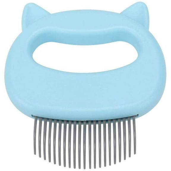 VONTER Cat Comb Pet Short & Long Hair Removal Massaging Shell Comb Soft Deshedding Brush Grooming And Shedding Matted Fur Remover Massage Dematting Tool For Dog Puppy Rabbit (Blue)