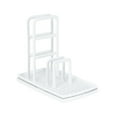 thumbnail image 1 of VONTER Dish Cloths Drain Rack Clean Sponge Holder Rag Storage Rack Kitchen Shelf Kitchen Sink Caddy Organizer, Sponge Soap Holder, Countertop Sponge Rack with Drain Pan Tray and Silicone Mat(White), 1 of 7