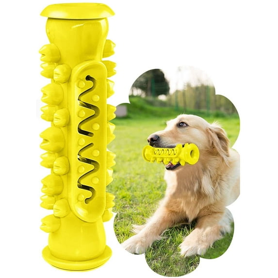VONTER Dog Chew Toys for Aggressive Chewers | Dog Bone Toothbrush Stick for Large Dog Chew Toys & Puppy Dog Toys - Durable Natural Rubber Pet Chews Toy
