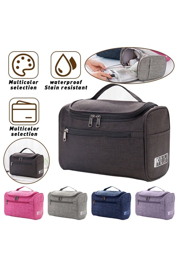 Toiletry Bag,Travel Toiletry Organizer with hanging hook,Women Lady Extra Large Bag,Water-resistant Cosmetic Makeup Bag Travel Organizer for Shampoo, Full Sized Container, Toiletries,Black