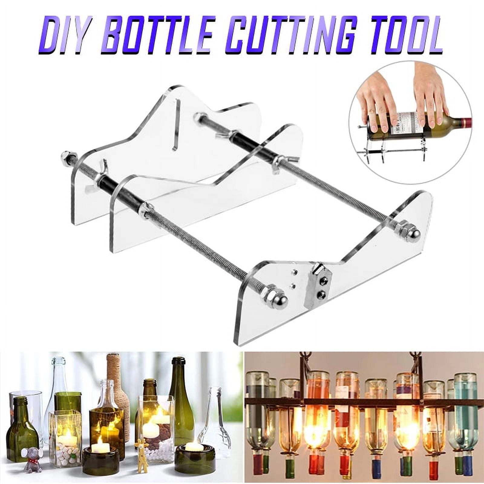 VONTER Glass Bottle Cutter Kit, Glass Bottle Cutter Metal Acrylic Cutting Tool for Making Glass Bottle Artwork with Screwdriver, Glass Bottle Cutting Tool for DIY Creation Glass Bottle Cutter Machine