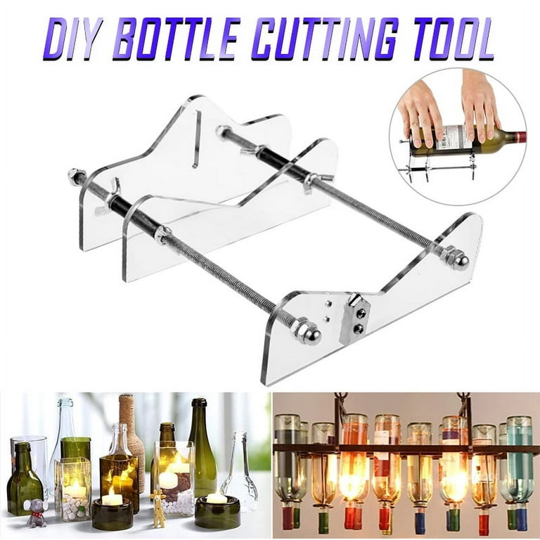 Vonter Glass Bottle Cutter Kit, Glass Bottle Cutter Metal Acrylic Cutting Tool for Making Glass Bottle Artwork with Screwdriver, Glass Bottle Cutting