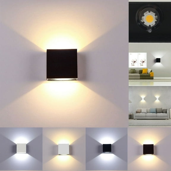 VONTER Modern LED Wall Lights Indoor Sconce Ligh Lamp Fixture Up Down Cube Night Lights For Hallway Living Room Lamp Pathway Staircase Bedroom Warm White Light