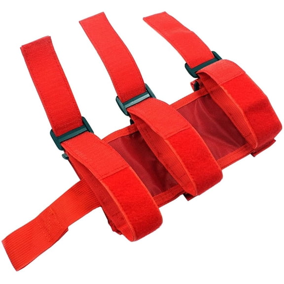 VONTER Roll Bar Fire Extinguisher Mount - Handheld Extinguisher Holder for Jeeps with Steel Brackets and Double Stitching for Extra Durability - Adjustable Velcro Straps for Easy Install - Red