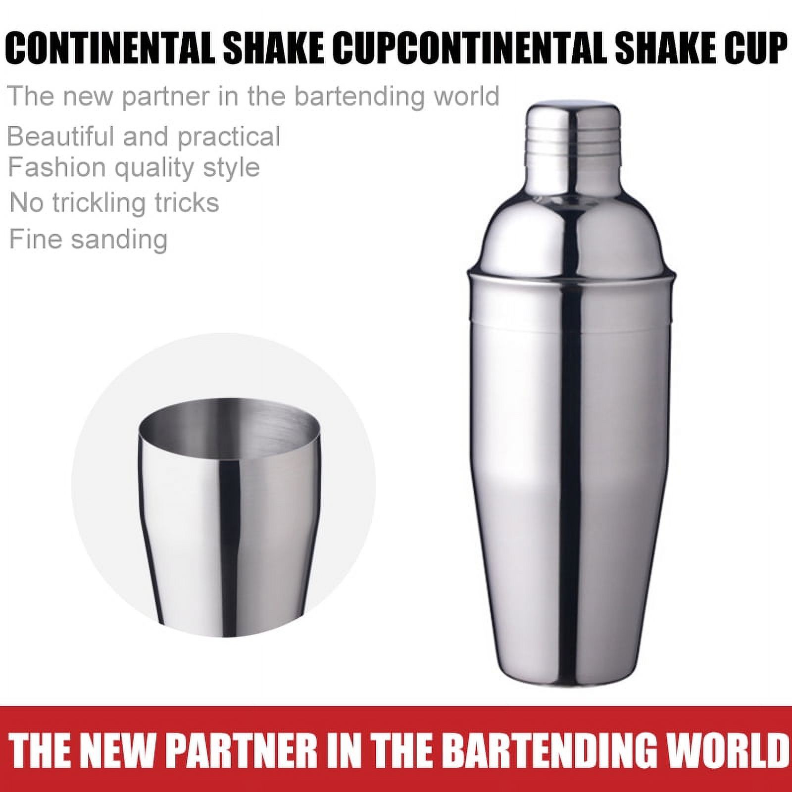 VONTER Shaker,Bartender Kit,Cocktail Shaker Set Drink Bar, Professional Stainless Steel Shaker Bar,Cocktail Shaker Stainless Steel Martini Shaker,(18/8 grade stainless steel,750ml) - image 1 of 8