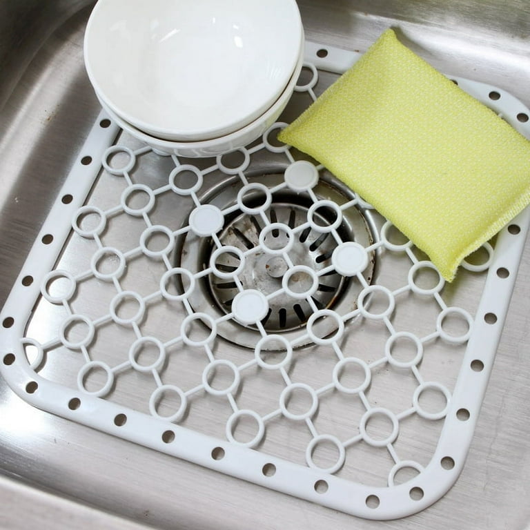 Kitchen Sink Protector Mat Silicone Sink Mat With Drain Hole