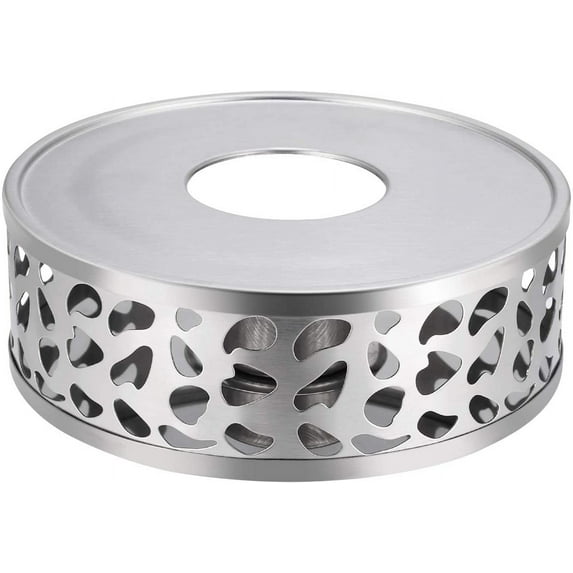 VONTER Stainless Steel Coffee Tea Warmers, 6 Inches Circular Herb Tea Light Food Warmer (Candle not Included)