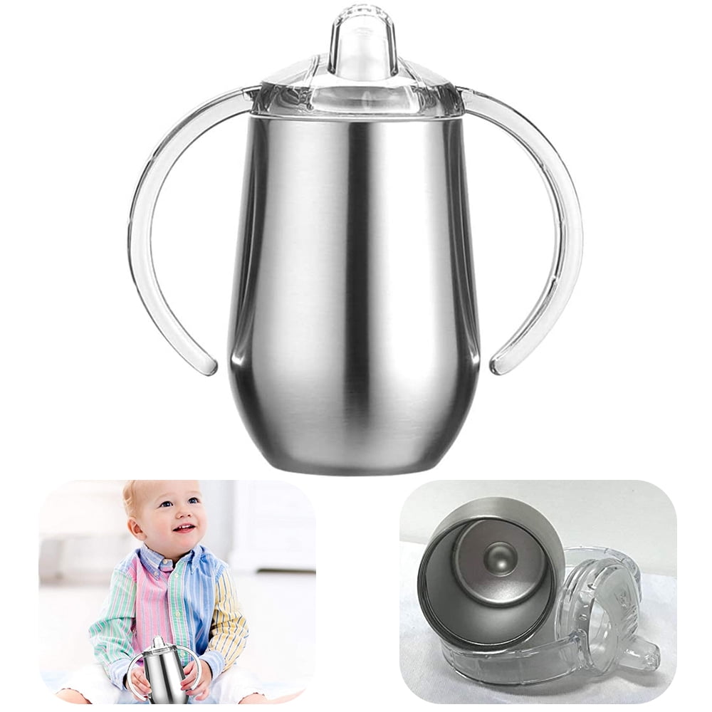 10oz Baby Milk Bottle With Handle Sippy Cups Stainless Steel Tumbler  Insulated Eco- Friendly Portable For Kids Newborn Gift - AliExpress
