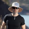 thumbnail image 1 of VONTER Unisex Wide Brim Sun Hat,Outdoor UPF 50+ Waterproof Boonie Hat Summer UV Protection Sun Caps Camping Hiking Fishing Hunting Boating Safari Cap for Men and Women - Beige, 1 of 7