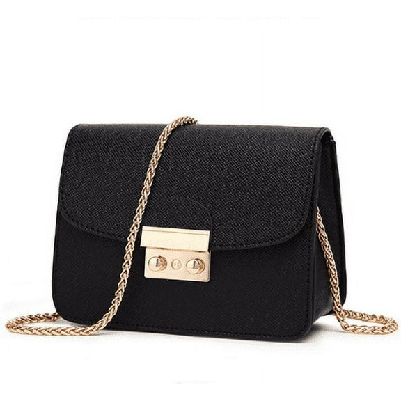 VONTER Women’s PU Leather Crossbody Bag, Black