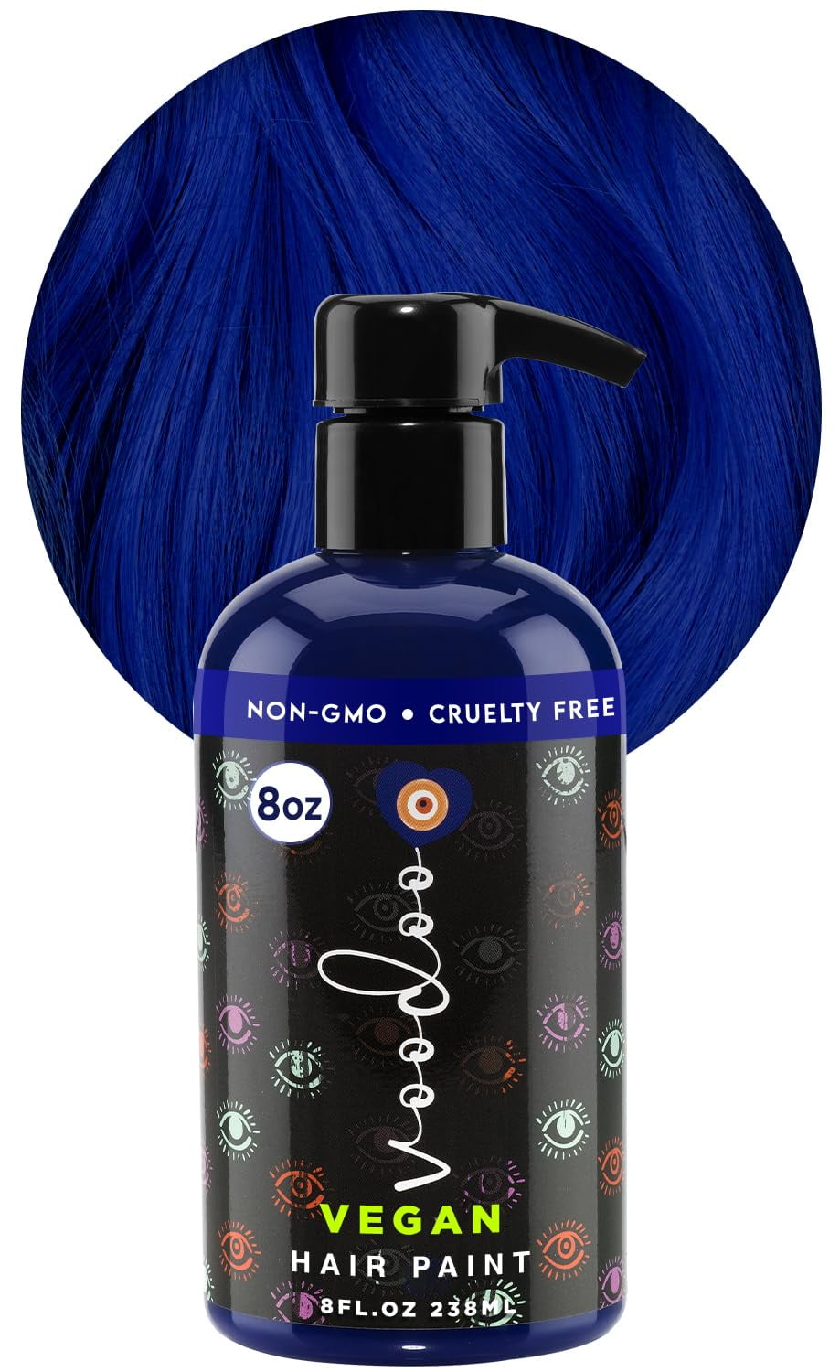 VOODOO Blue Hair Paint (Serenity) 8 Oz Vegan & CrueltyFree Blue Hair Dye Ammonia, Sulfate