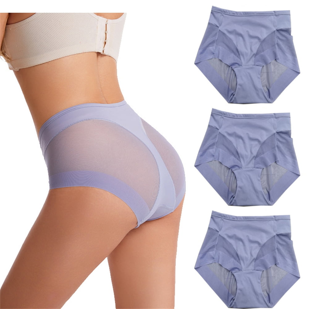 VOOPET 3Pack Invisible High Waisted Tummy Control Underwear For